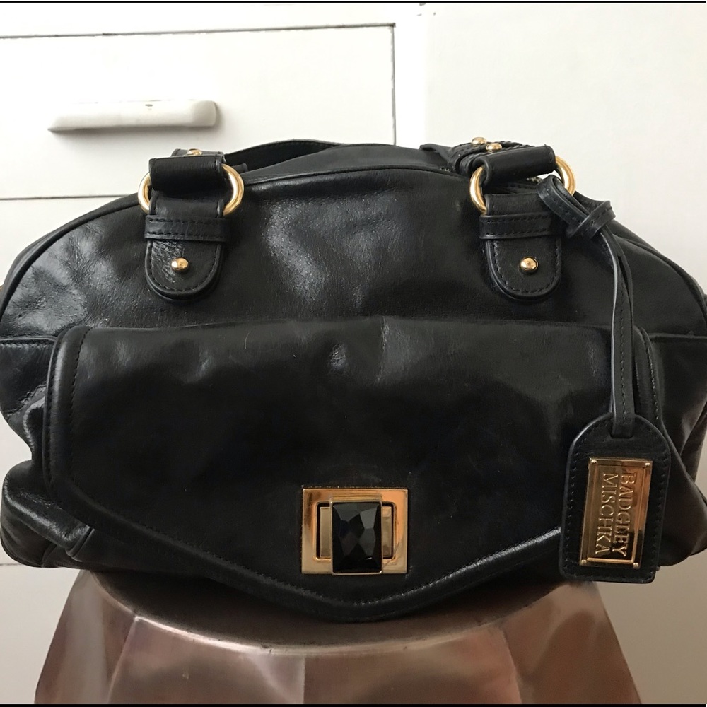 Black leather purse